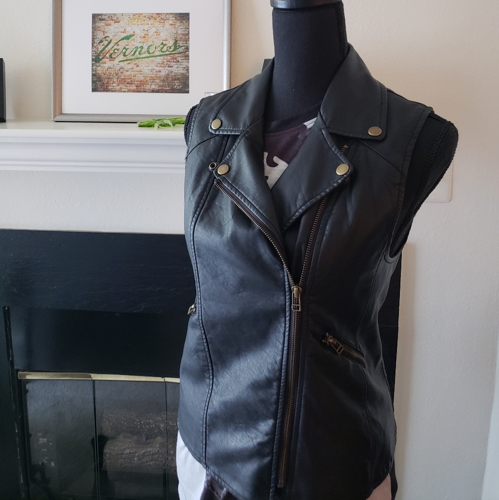 Sanctuary Faux Leather Vest